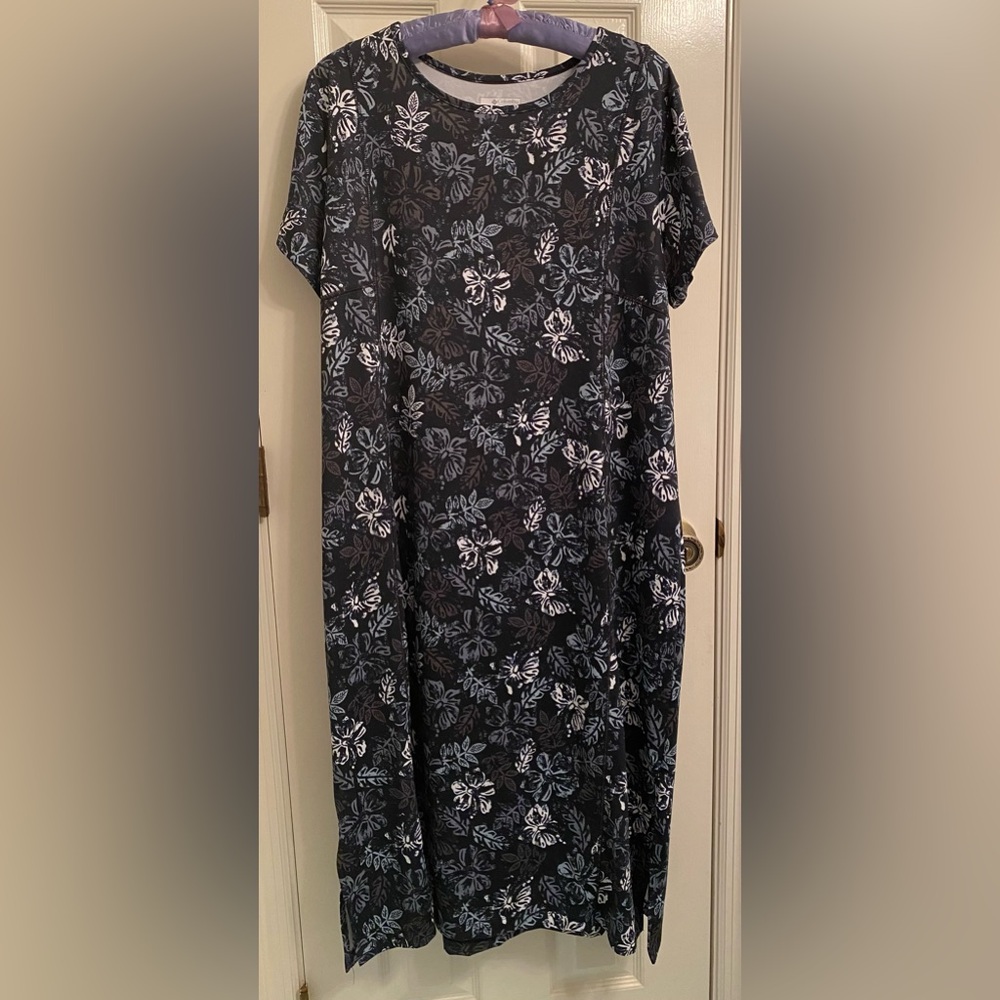 Columbia Black Floral Maxi Dress